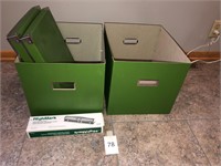 Two Storage Bins and a 3 Hole Punch