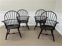 4 Chris Harter Handmade Sack Back Windsor Chairs