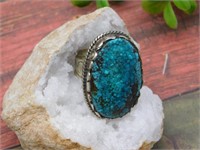 SHATTUCKITE ADJUSTABLE RING ROCK STONE LAPIDARY SP