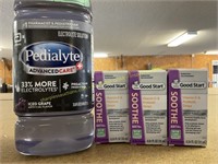 Pedialyte electrolytes,Good start probiotic drops