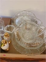 Lot of Clear Glass Dishes, Bowls