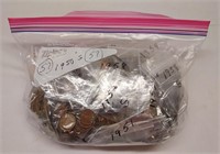 990 1950’s Wheat Cents (Sorted)