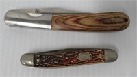 (2) Jack knives marked Colonial.  (1) Has