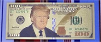 Donald Trump 100 Dollar 24k Gold Foil Bill