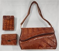 Alligator Purse With Wallet And Coin Purse