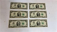 1976 $2 Bills (6)