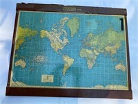 Vintage Schoolroom Magnetic Map
