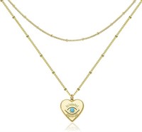 18k Gold-pl. .10ct Turquoise Layered Necklace