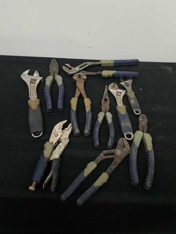 Pliers, adjustable wrenches and more