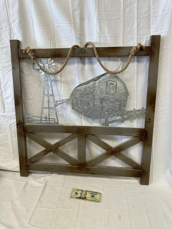 Rustic Farm Scene Hanging Decor