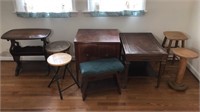 8 VARIOUS SMALL FURNITURE PIECES