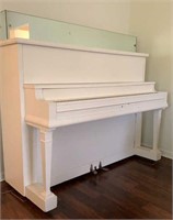 White painted Upright Piano