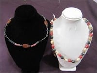 Multi Color Bead Necklace & Choker