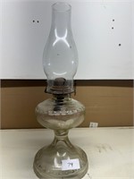GLASS OIL LAMP 17 1/2" TALL