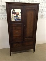 Antique Wardrobe with 4 Drawers and Storage Has