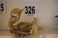 Art Glass Pelican Dish (7" Tall) (Rm 7)