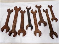 8 Rusty Tools Large Double Ended Wrenches