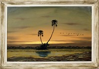 ALFRED HAIR FLORIDA HIGHWAYMEN SUNSET RIVER SCENE