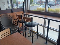 Window Counter/bar with bar high chairs