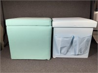 Mint Green Ottoman with storage