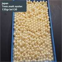 JAPAN VTG 7MM NO HOLE MATT-OYSTER BALLS 135 GRAMS