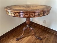 Jonathan Charles Oval Marquetry Table