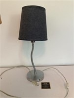 Adjustable Neck Table Lamp w Grey Shade