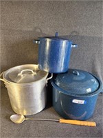 Enamel Coated Pots, Metal Pot, Spoon