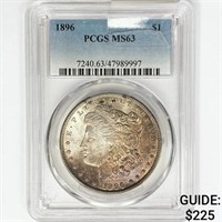 1896 Morgan Silver Dollar PCGS MS63