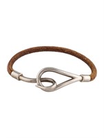 Hermes Jumbo Hook Leather Bracelet