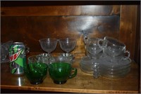 Asst. Lot Etched & Pressed Glass   24 Pieces