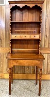 Maple Desk with Hutch Top.