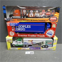 (3) Diecast Tractor Trailer Trucks