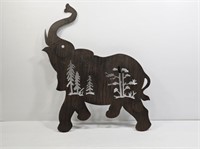 METAL ELEPHANT WALL ART - 17" X 20"