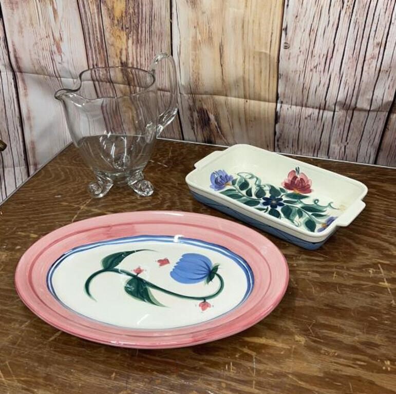 Gail Pittman Large Dinner Plate, and A Krosno