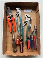 Screwdrivers, pipe wrenches, misc. tools