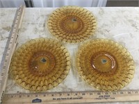 Fenton Amber appox 8" Plates