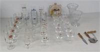 Old German Style beer glasses and assortment of