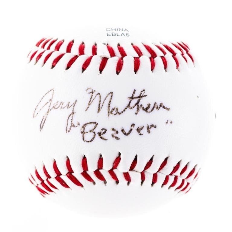 RAWLINGS MLB Baseball - Autographed "Jerry Mather