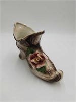 Vtg Capodimonte Porcelain Shoe Planter HB4A3