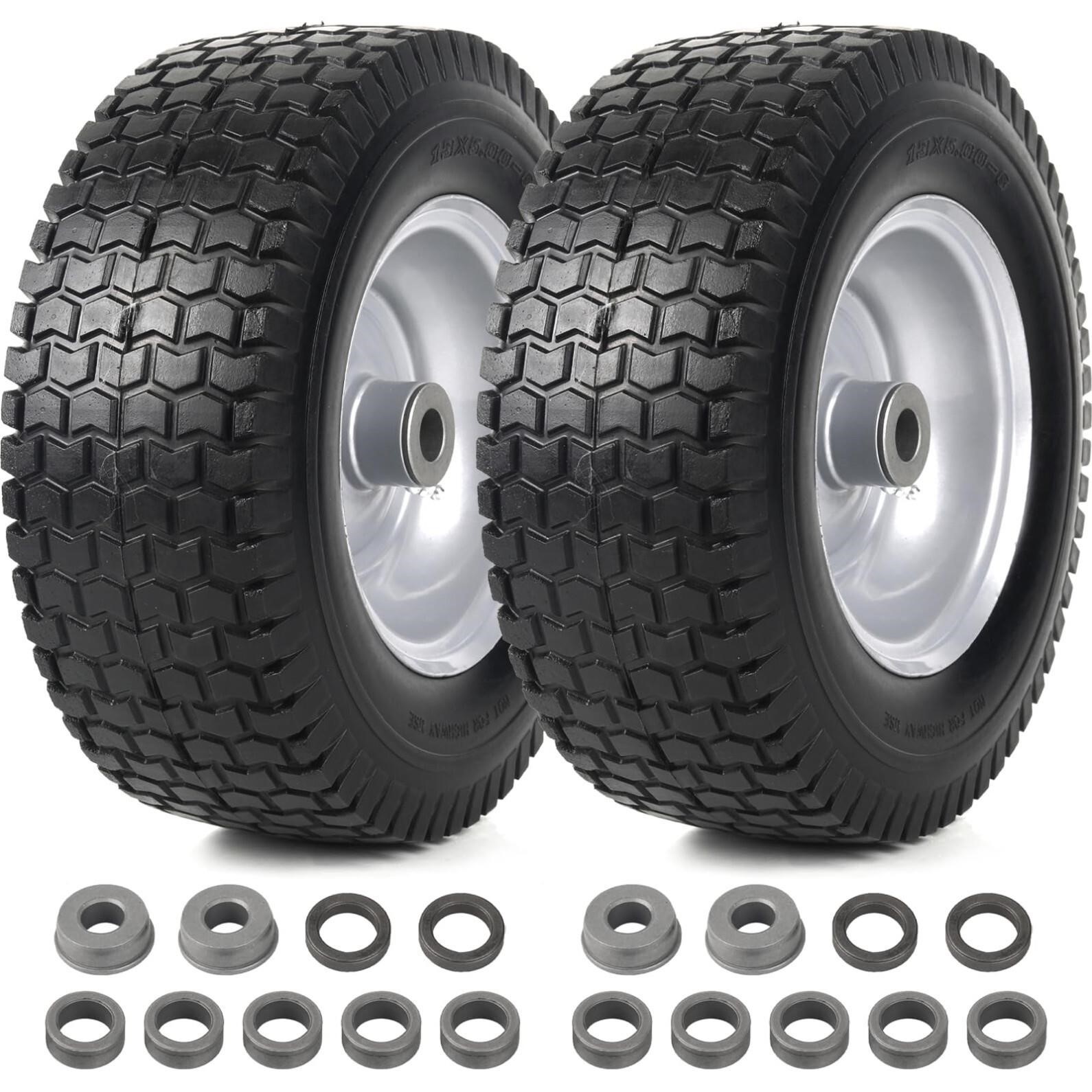AR-PRO (2-Pack) 13x5.00-6 Flat Free Tire and Wheel