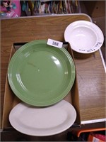 (4) Green Deep Plates & Other