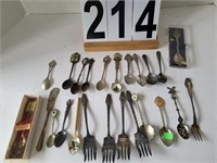 Silver Plated and Collector Spoons ~ On Plater