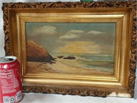 Painting on artist board Seascape , New Jersey /