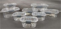 Eight Rubbermaid Food Containers with Lids