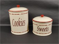 Metal Sweets and Cookie Jars with Lids