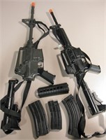 For Parts - 2 Airsoft AR-15's & 3 Magazines