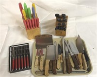 Lot of Kitchen Knives: Laguiole set & More