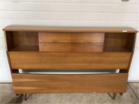 Matching Mid-century modern 54" bookcase bed