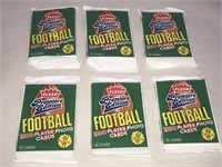 1990 Fleer Football Cards LOT of 6 Unopened Packs
